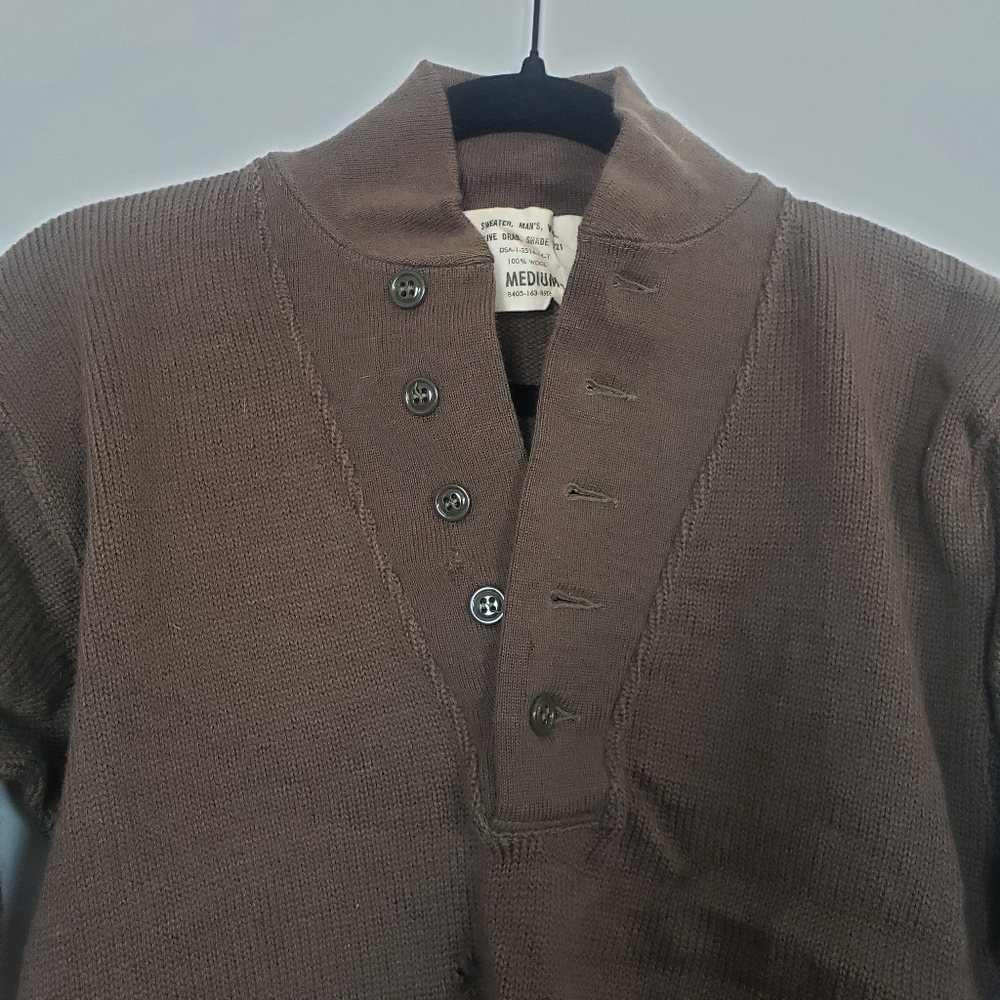 Vintage 1964 Military Issue Wool Sweater
